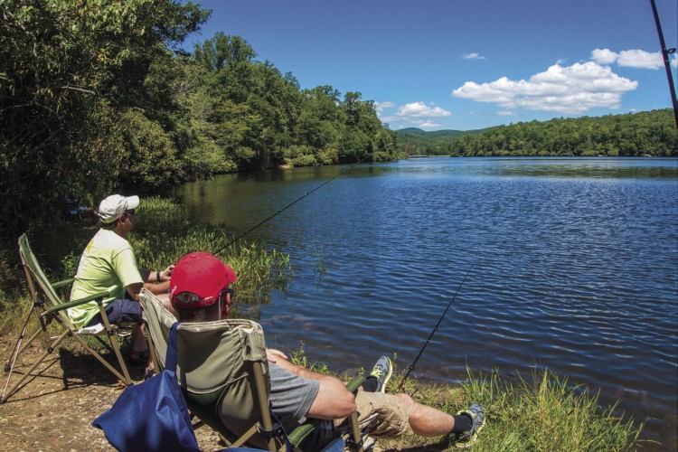 Fishermen enjoy the clean, beautiful waters of New Jersey.